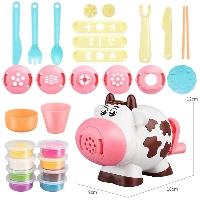 Đồ chơi DIY cho bé đất nặn tạo hình theo khuôn từ chú bò sữa với chất liệu an toàn - đồ chơi cho trẻ NS Kids