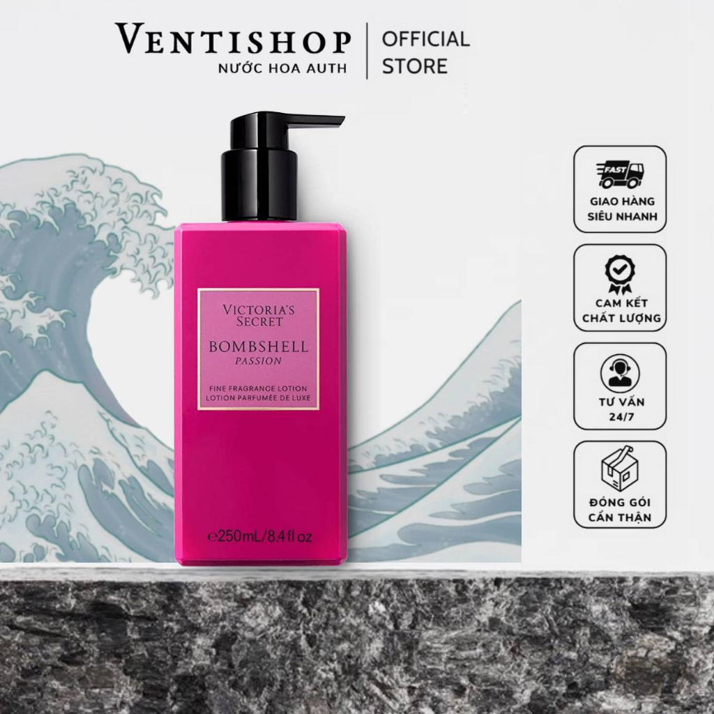 | 𝐕𝐄𝐍𝐓𝐈𝐒𝐇𝐎𝐏.𝟔𝟖 | Dưỡng thể Victoria’s Secret BombShell Passion Lotion 250ml cung cấp độ ẩm hương thơm lôi cuốn