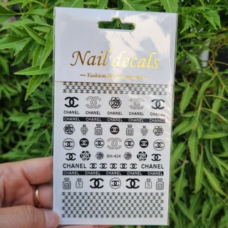 {HỎA TỐC 1h} Sticker thương hiệu chanel, miếng dán móng tay 3d