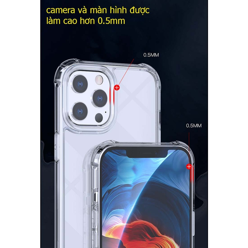 Ốp Lưng Trong Suốt Không Ố Vàng Lưng Cứng Viền Dẻo Chống Xước Tuyệt Đối Iphone 13 promax 12 12pro 12promax,11 promax 14 | BigBuy360 - bigbuy360.vn