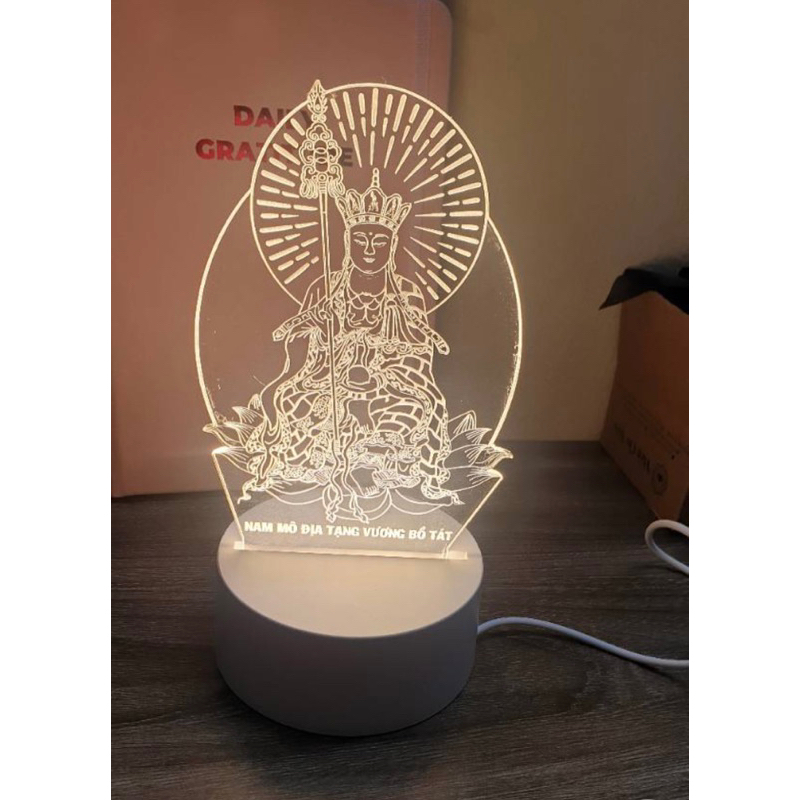 Đèn led khắc tượng Địa Tạng Vương Bồ Tát để bàn trang trí | BigBuy360 - bigbuy360.vn