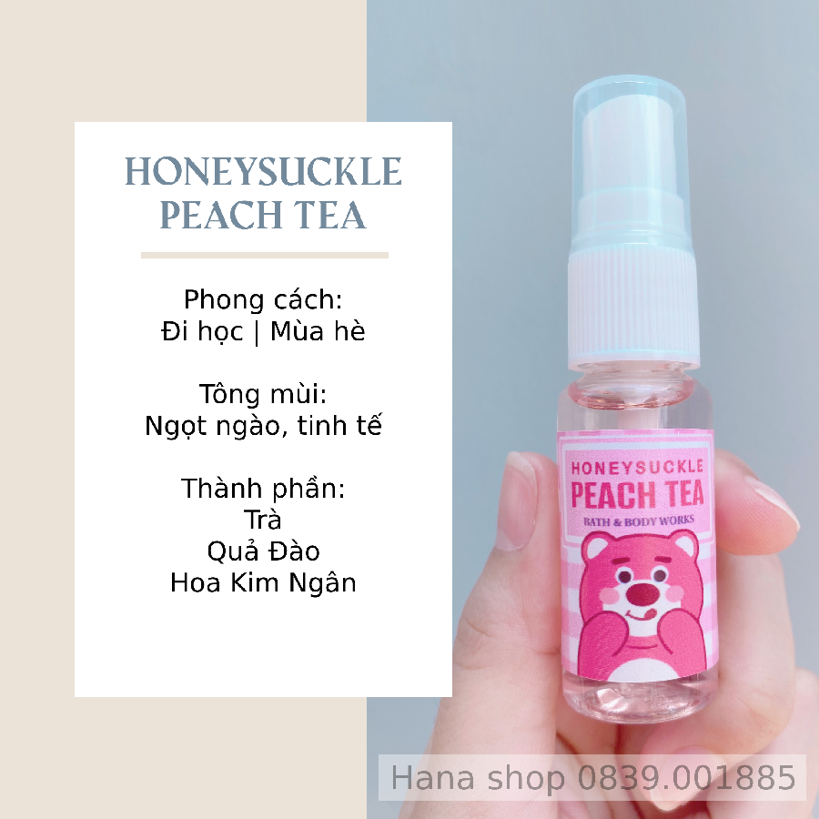 Body mist GẤU DÂU hương dâu ngọt mát chai 20ml
