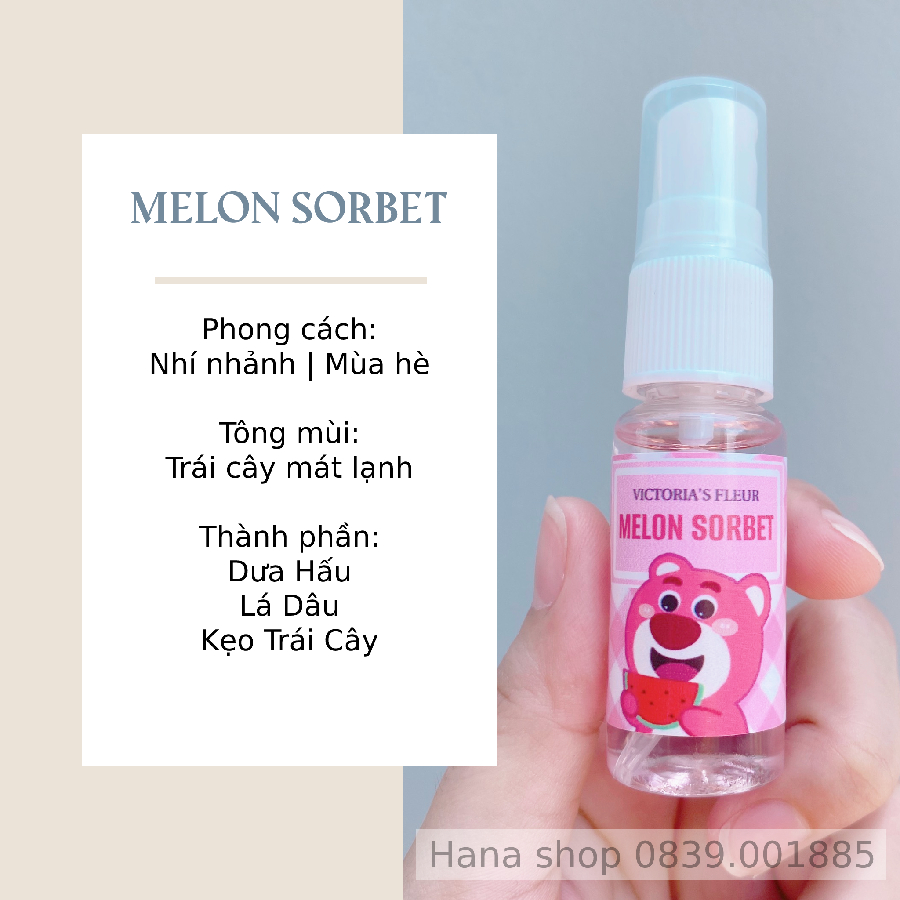 Body mist GẤU DÂU hương dâu ngọt mát chai 20ml