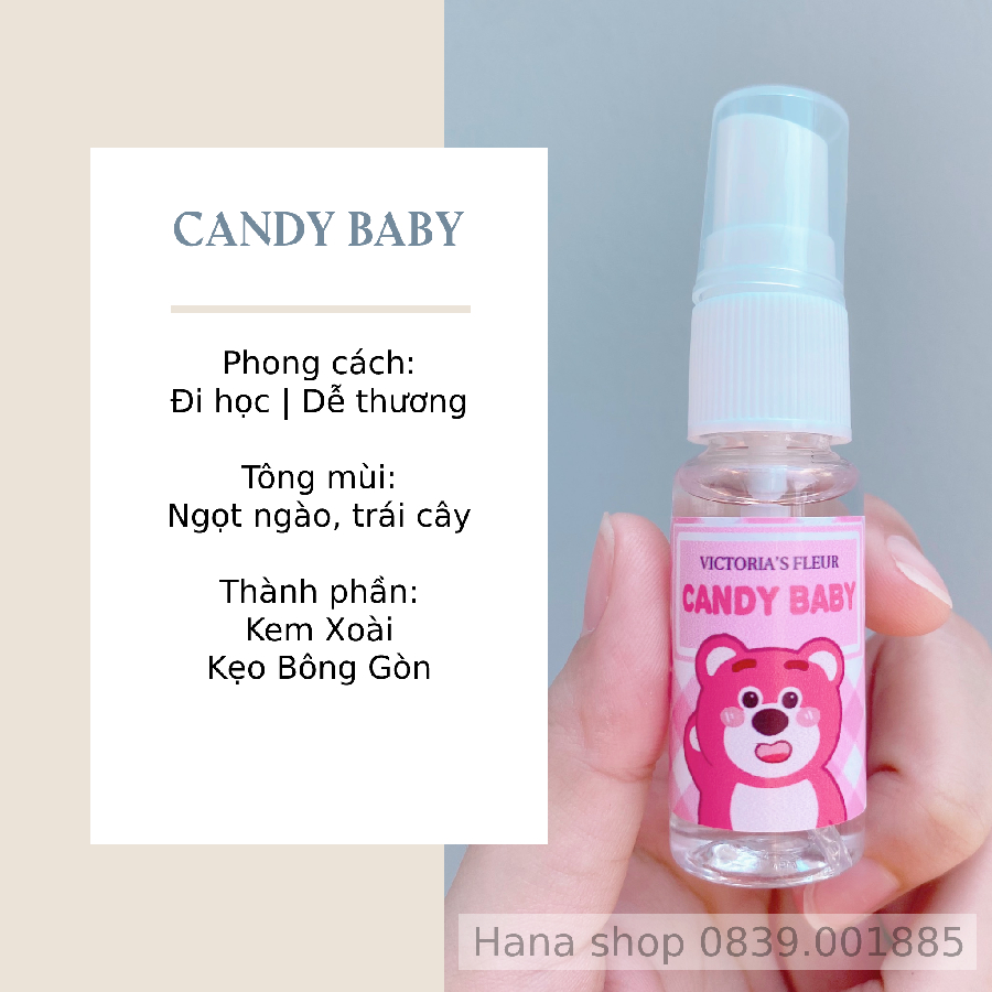 Body mist GẤU DÂU hương dâu ngọt mát chai 20ml