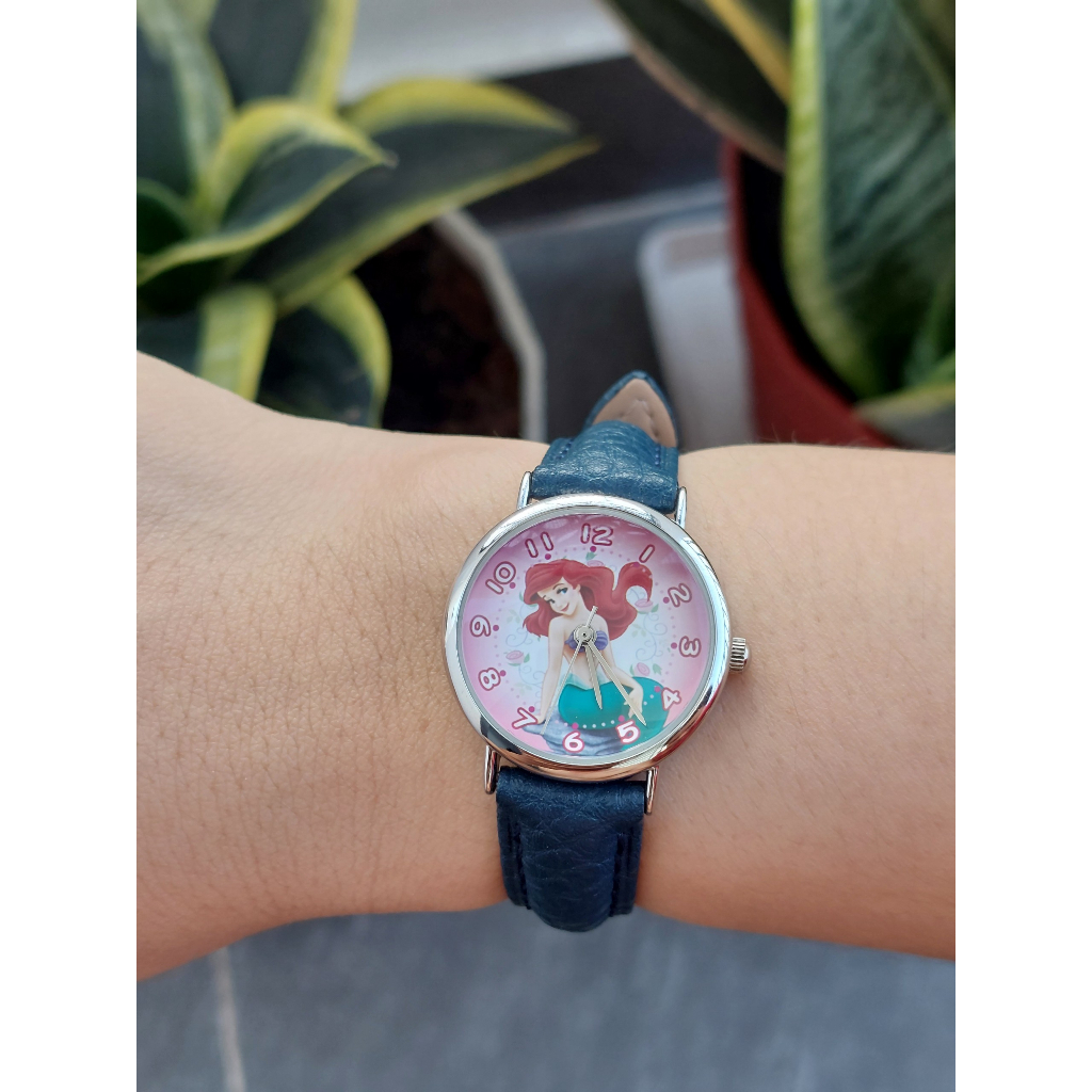 Đồng hồ nữ Disney dây da chạy pin hàng Si