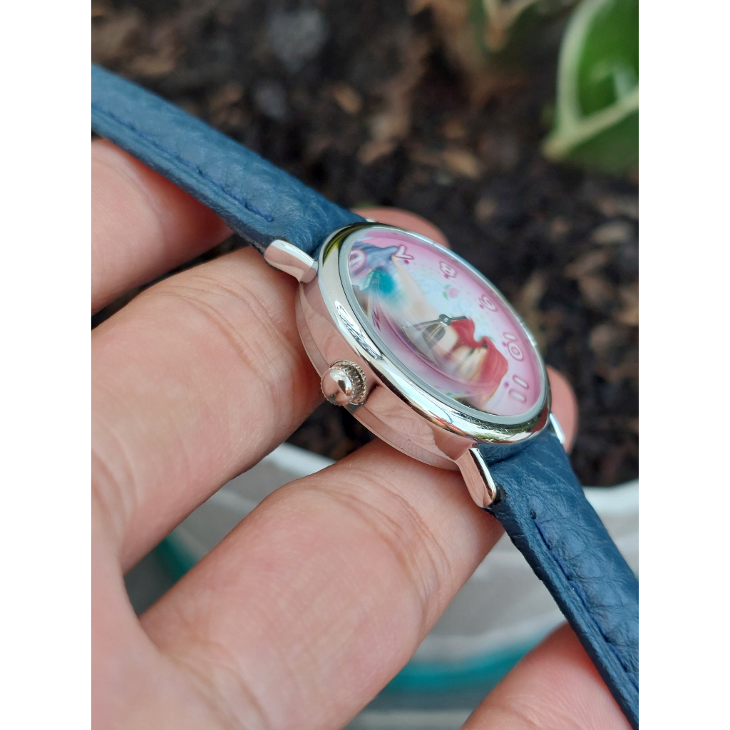 Đồng hồ nữ Disney dây da chạy pin hàng Si