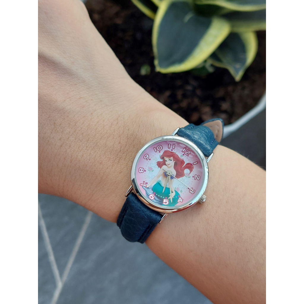 Đồng hồ nữ Disney dây da chạy pin hàng Si