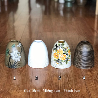 Bình hoa lọ hoa Bát Tràng dáng chuông và mini BT68, Bình gốm lọ gốm trang trí Bát Tràng để bàn đa dáng GTH