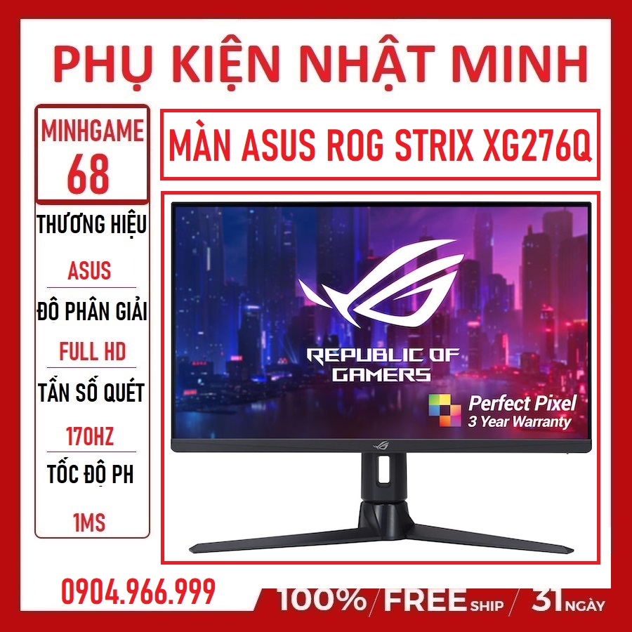 (GIÁ SỐC) Màn hình ASUS ROG Strix XG276Q 27" IPS 170Hz Gsync siêu phẩm gaming chính hãng bảo hành 3 tại nhà 3 năm | BigBuy360 - bigbuy360.vn