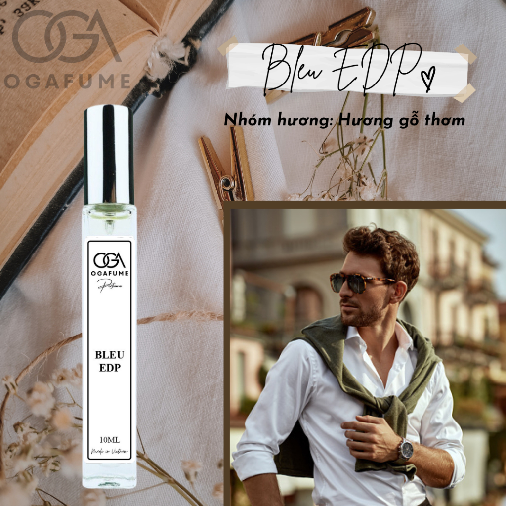 Tinh Dầu Nước Hoa Nam OGAFUME Bleu EDP Nam tính, Mạnh mẽ, Sang trọng, Bí ẩn 10ml