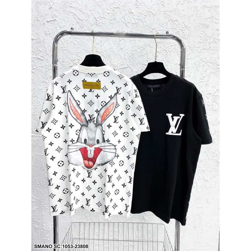 Áo phông Thỏ L.V Nam Nữ Cotton Không Xù Form Rộng