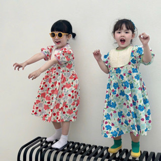 Váy Bé Gái Chất Liệu Thô Cotton Cao Cấp Thiết Kế Kiểu Dáng Vintage Xinh Xắn - Chickbongbaby V9