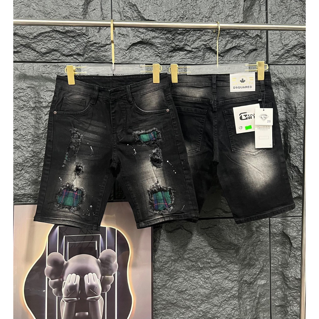 Quần short jean nam vải denim rách Form nhẹ phối Vá gối siêu đẹp mẫu mới cao cấp PVT FASHION