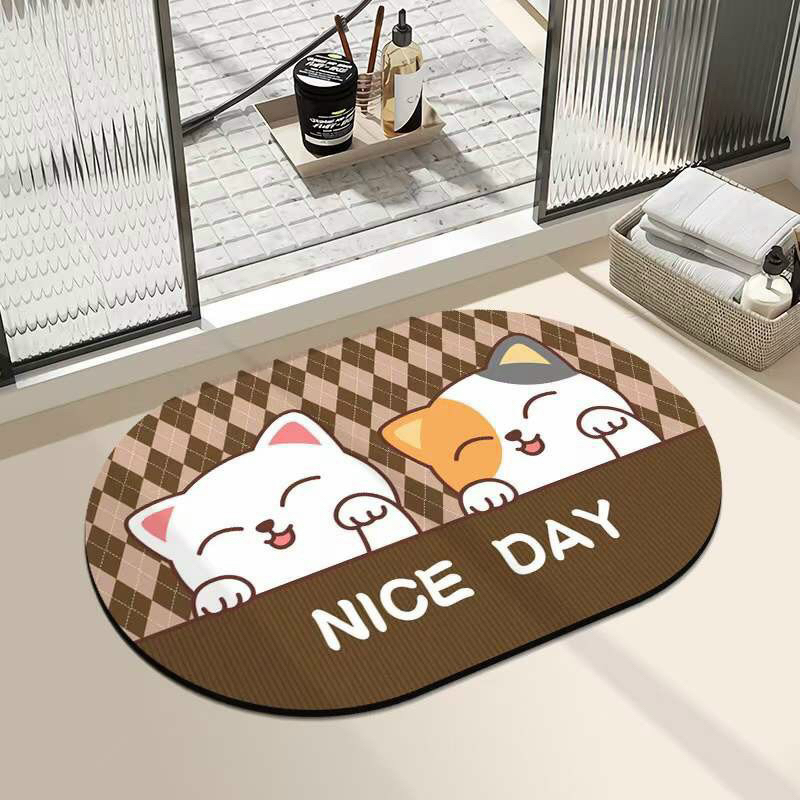 Thảm lau chân, thảm bali đế cao su chống trượt 40x60cm