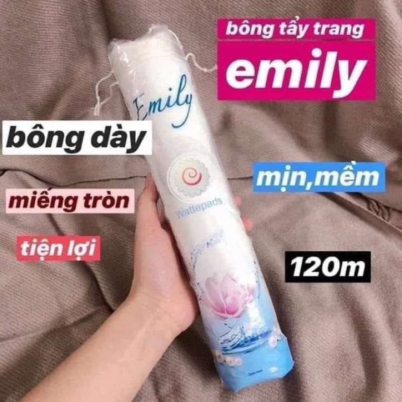 Bông tẩy trang Emily 120 miếng Đức chính hãng siêu mềm siêu thấm