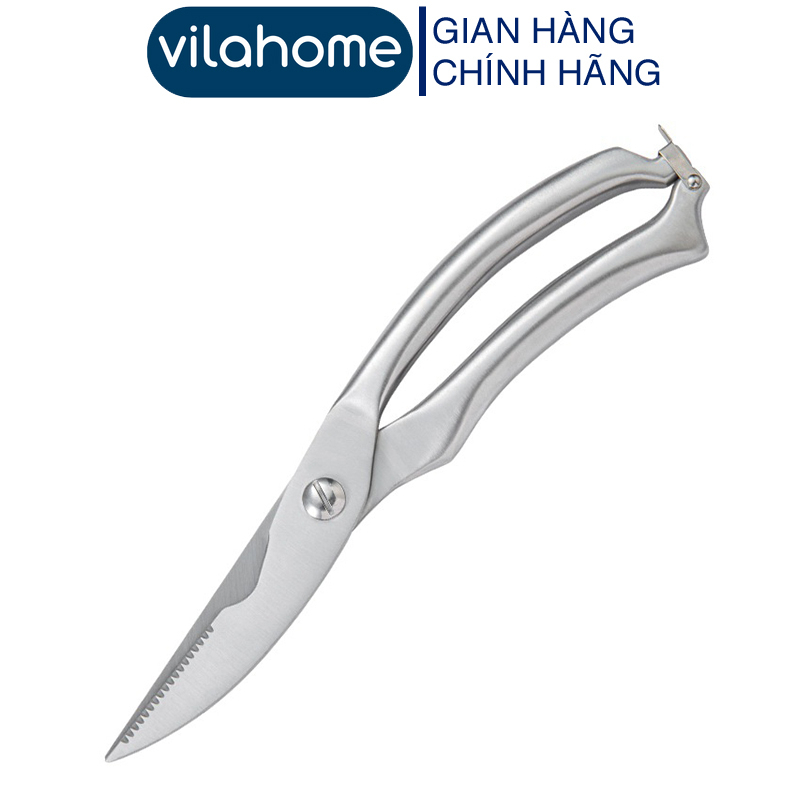 Kéo Cắt Gà Vịt Inox, Kéo Làm Bếp Cao Cấp VilaHome Chuyên Dụng Cắt Gà, Cắt Thịt Các Loại Thân Lưỡi Inox Không Gỉ