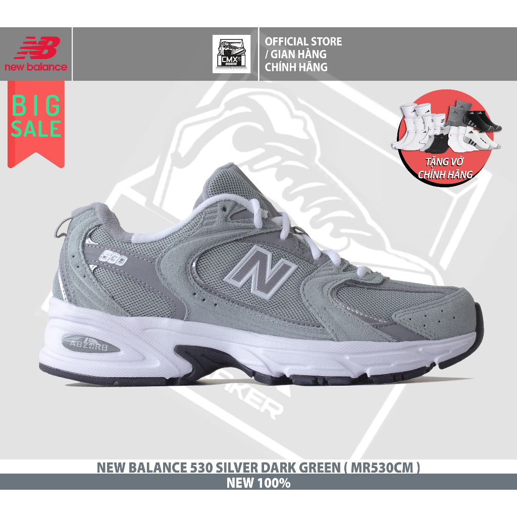Giày New Balance 530 SILVER DARK GREEN  - AUTHENTIC 100%