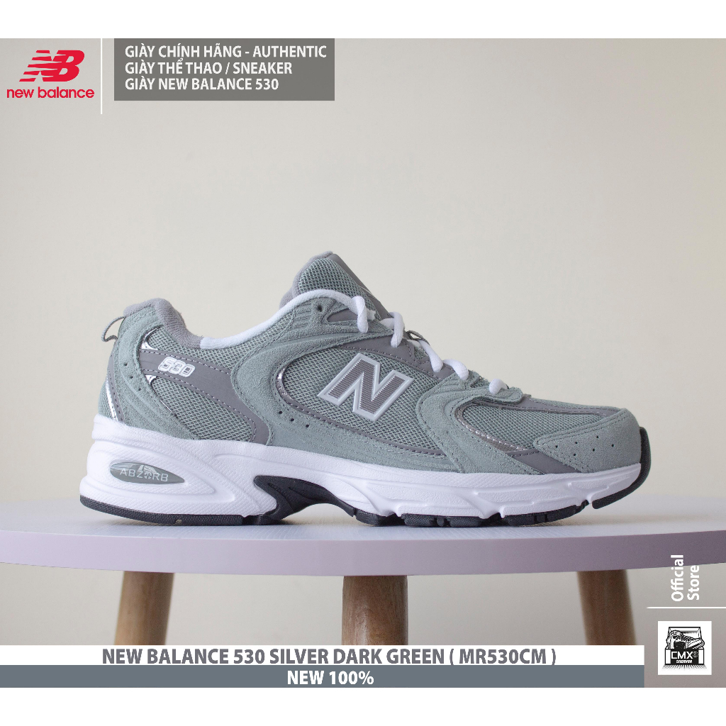 Giày New Balance 530 SILVER DARK GREEN  - AUTHENTIC 100%