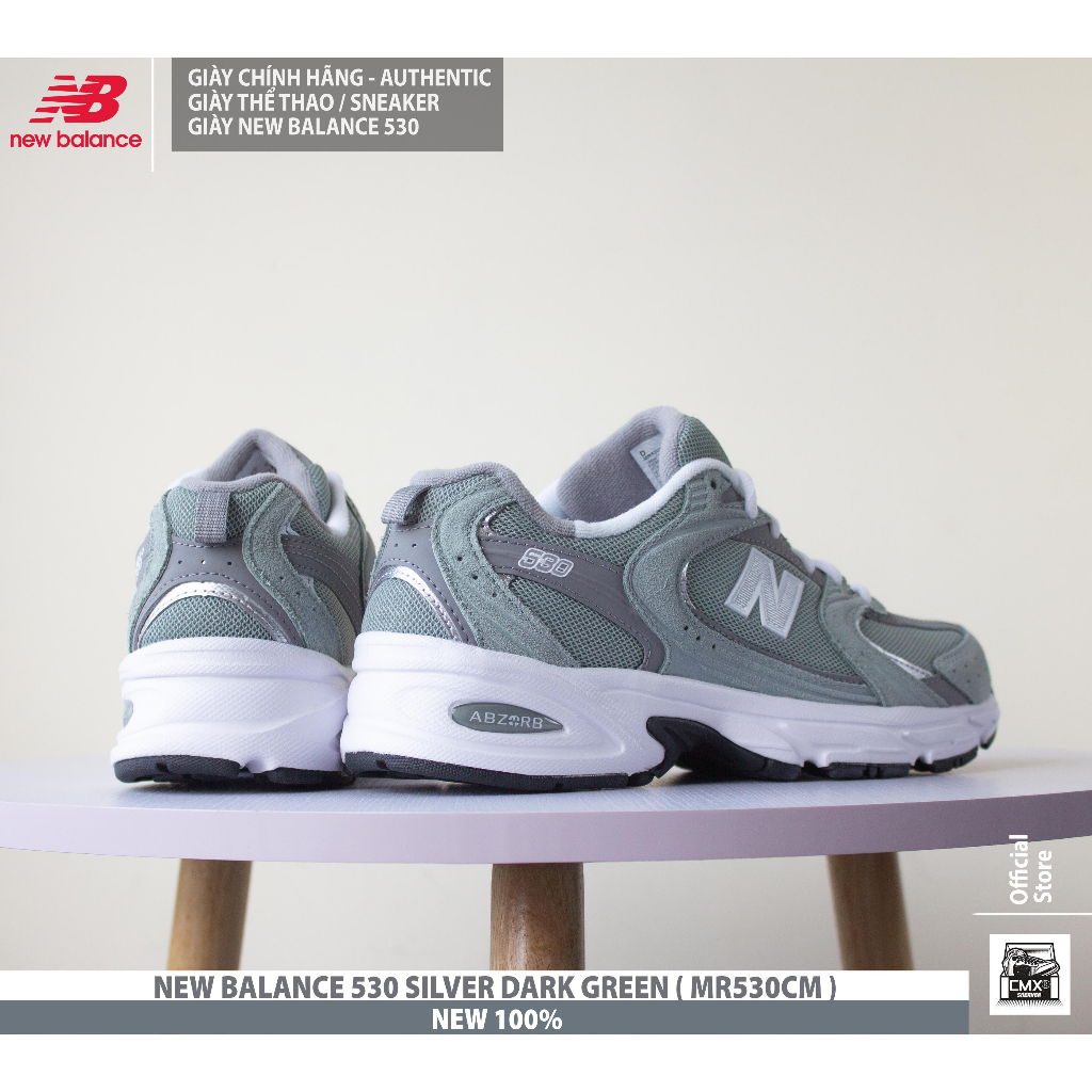 Giày New Balance 530 SILVER DARK GREEN  - AUTHENTIC 100%
