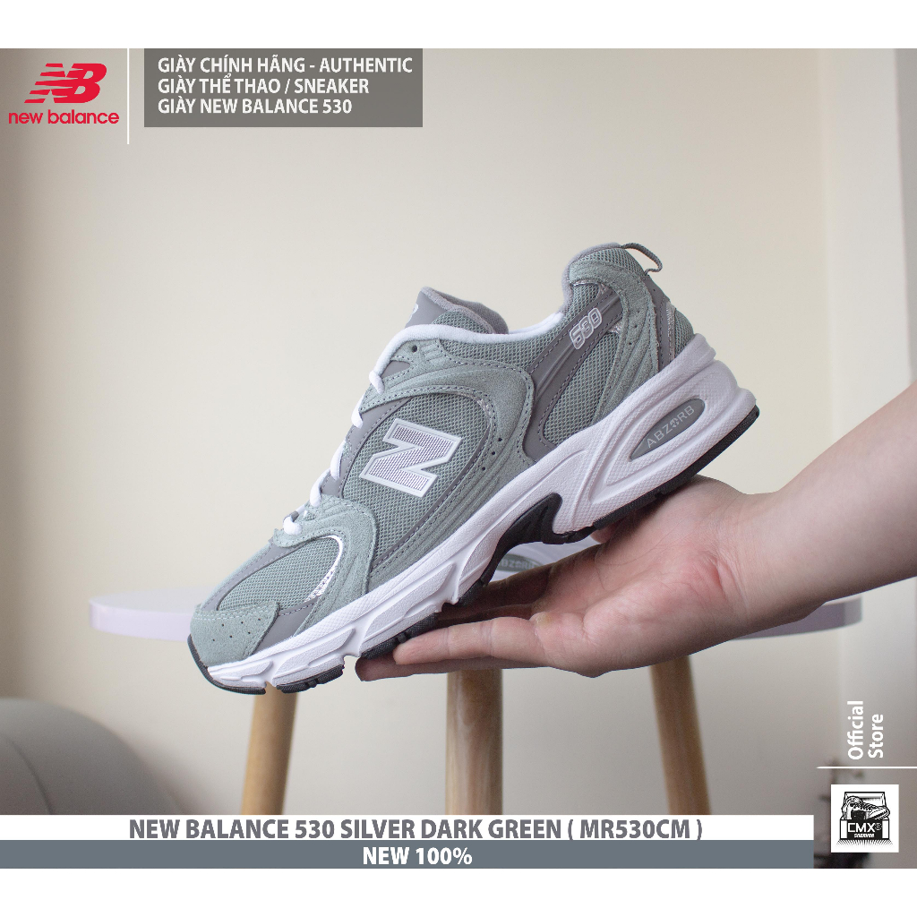 Giày New Balance 530 SILVER DARK GREEN  - AUTHENTIC 100%