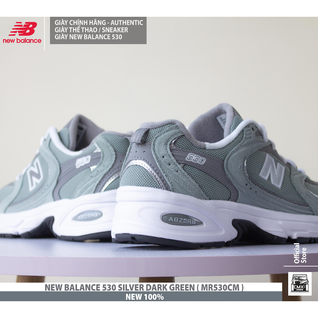 Giày New Balance 530 SILVER DARK GREEN  - AUTHENTIC 100%