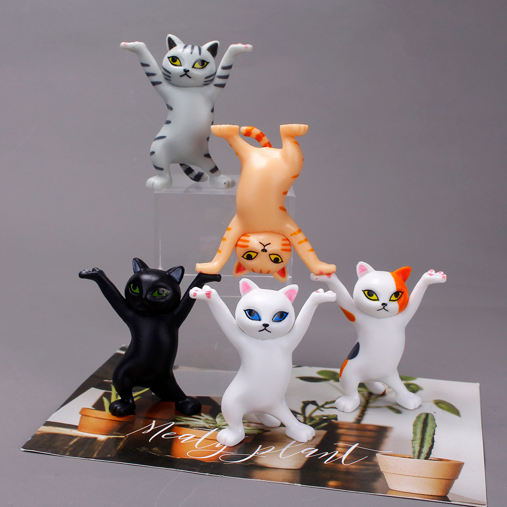 Set mèo khiêng hòm mô hình biểu cảm dễ thương, hài hước - Dùng trang trí
