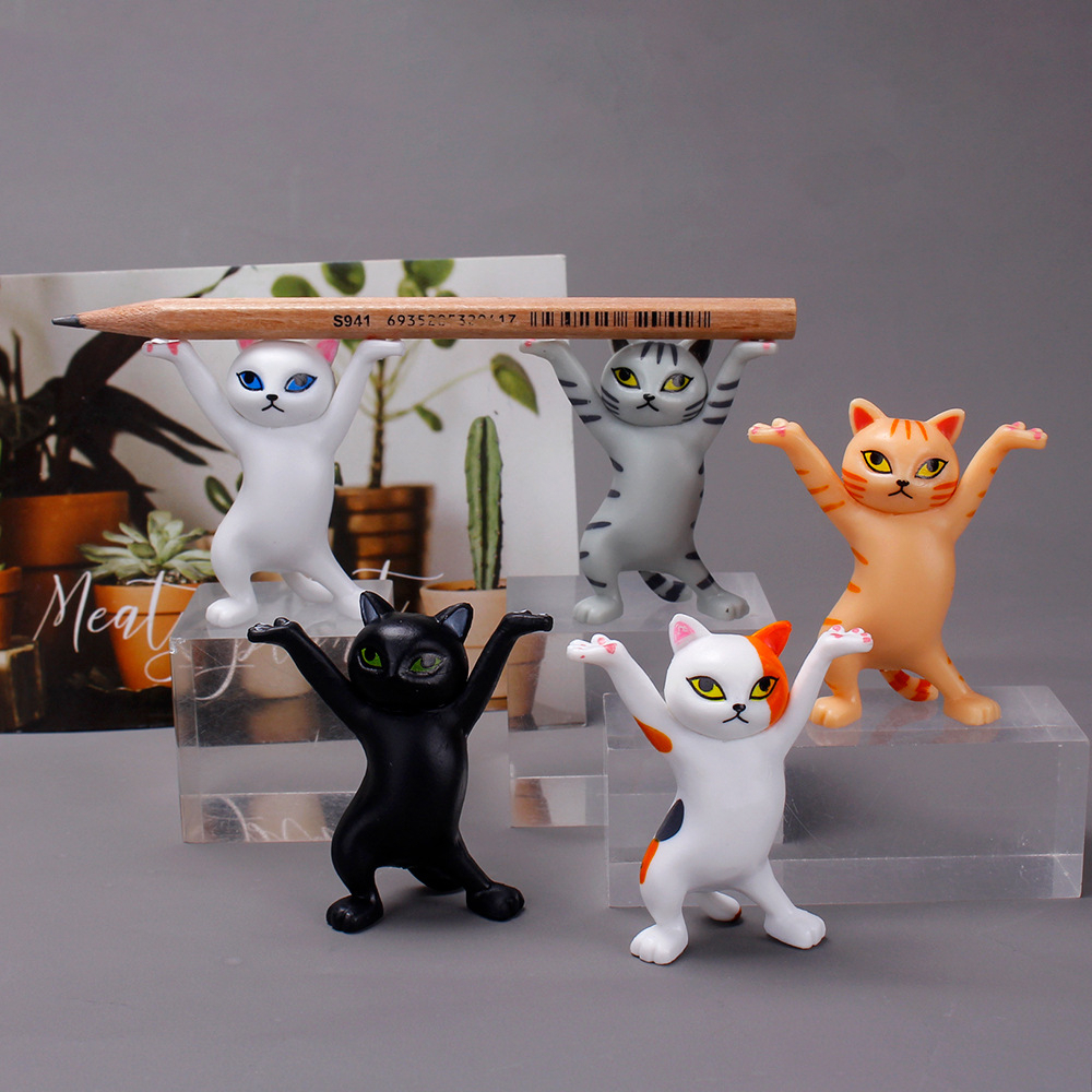 Set mèo khiêng hòm mô hình biểu cảm dễ thương, hài hước - Dùng trang trí
