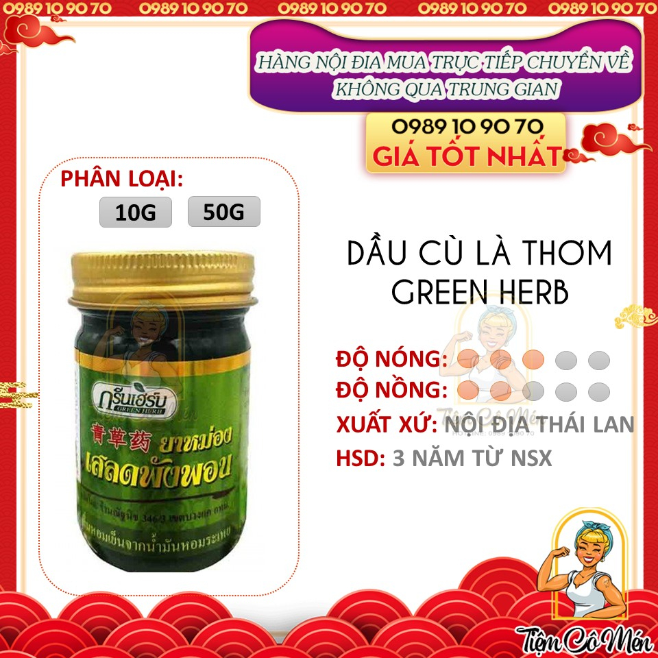 Dầu Cù Là Thơm Green Herb Thái Lan - Dầu Nội Địa Thái Lan - Chăm Sóc Chấn Thương