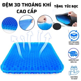 Đệm Ngồi Silicon 3D 2 Lớp Thoáng Khí MAGIC CUSHION - Nệm Ngồi Ghế Ô Tô, Văn Phòng Cao Cấp .