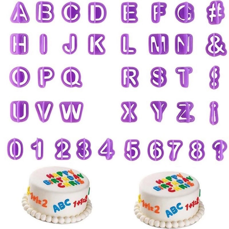 BỘ FONDANT 40 SỐ VÀ CHỮ LÀM BÁNH