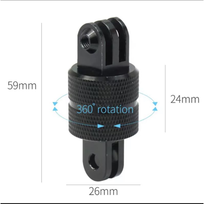 phụ kiện Kim loại moun đế gắn xoay 360 phụ kiện gopro