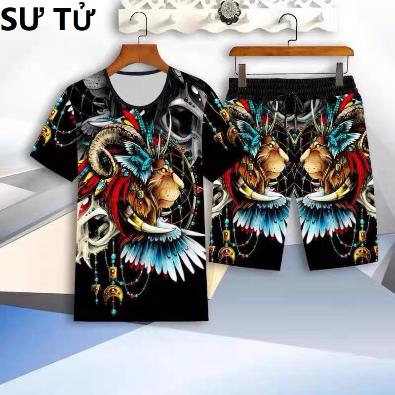 Bộ Thun Nam  5D sư tử