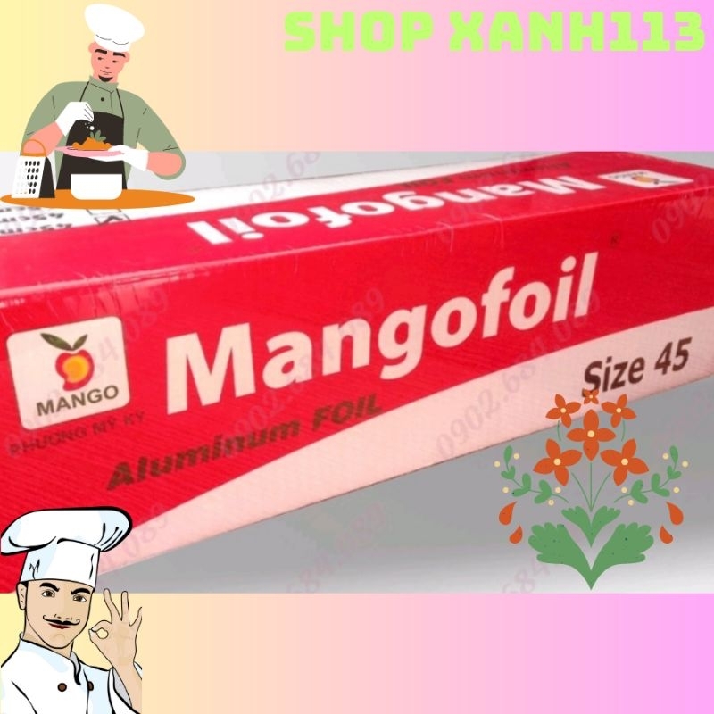 🤞💗1 HỘP GIẤY BẠC 3KG dài 45cm .mỏng dai .rất có lợi cho nhà hàng hoặc gia đình sử dụng nhiều