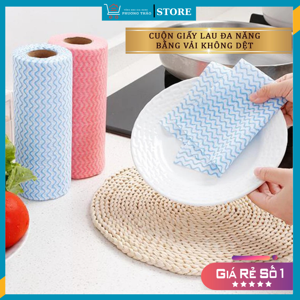 Cuộn khăn lau bếp đa năng có thể tái sử dụng  sử dụng vãi không dệt an toàn