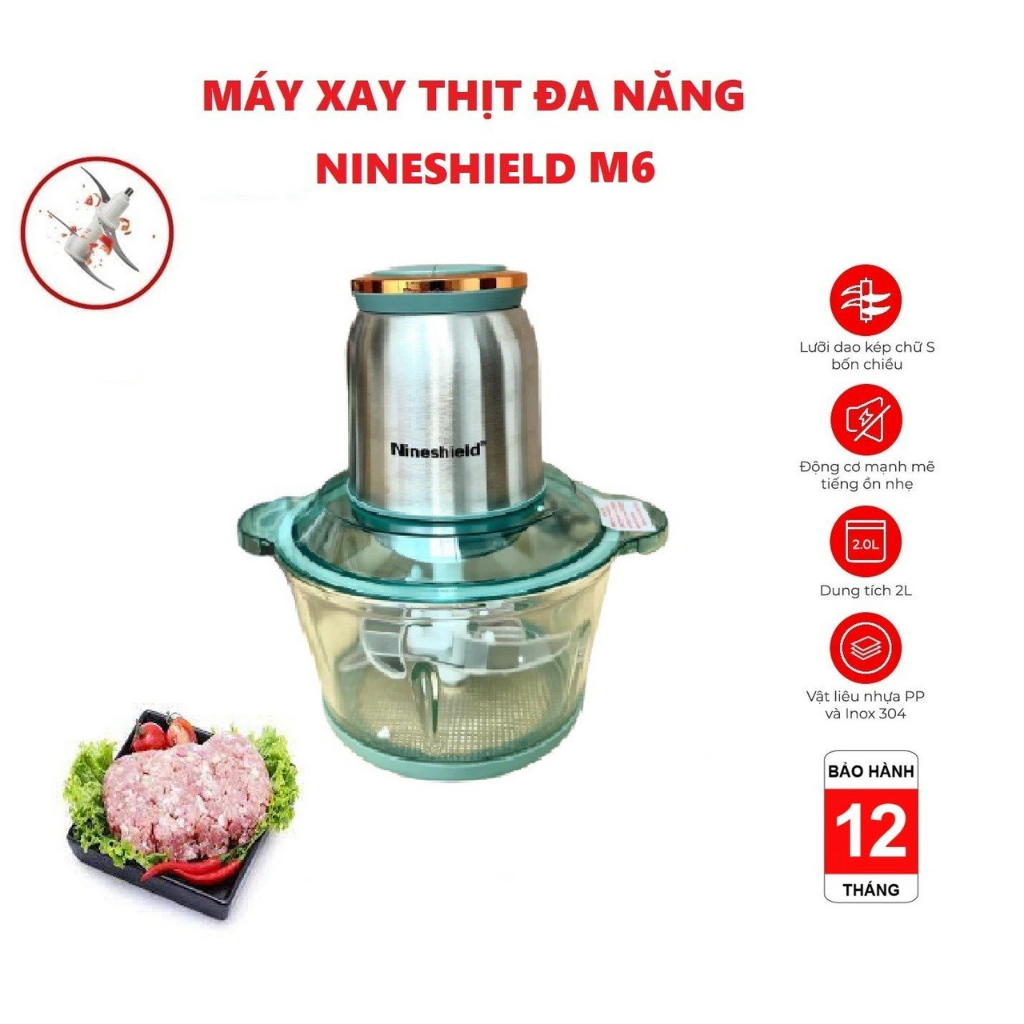 Máy Xay Thịt NINESHELD M6 và M8 Chef&Chef CH-102A 2lít
