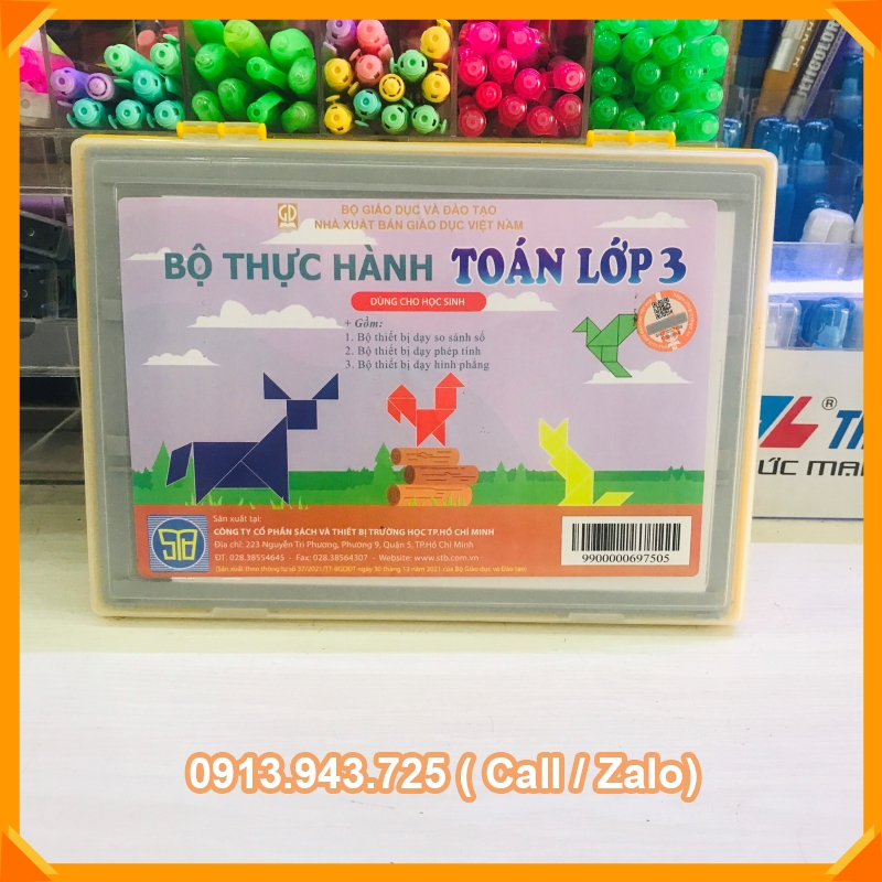 Bộ Thực Hành Toán lớp 3 theo chân trời sáng tạo Có kèm hình khối.