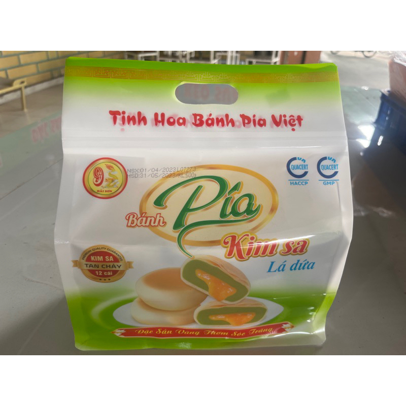 Bánh Pía kim sa lá dứa/ đậu xanh Hải Sơn 12 chiếc