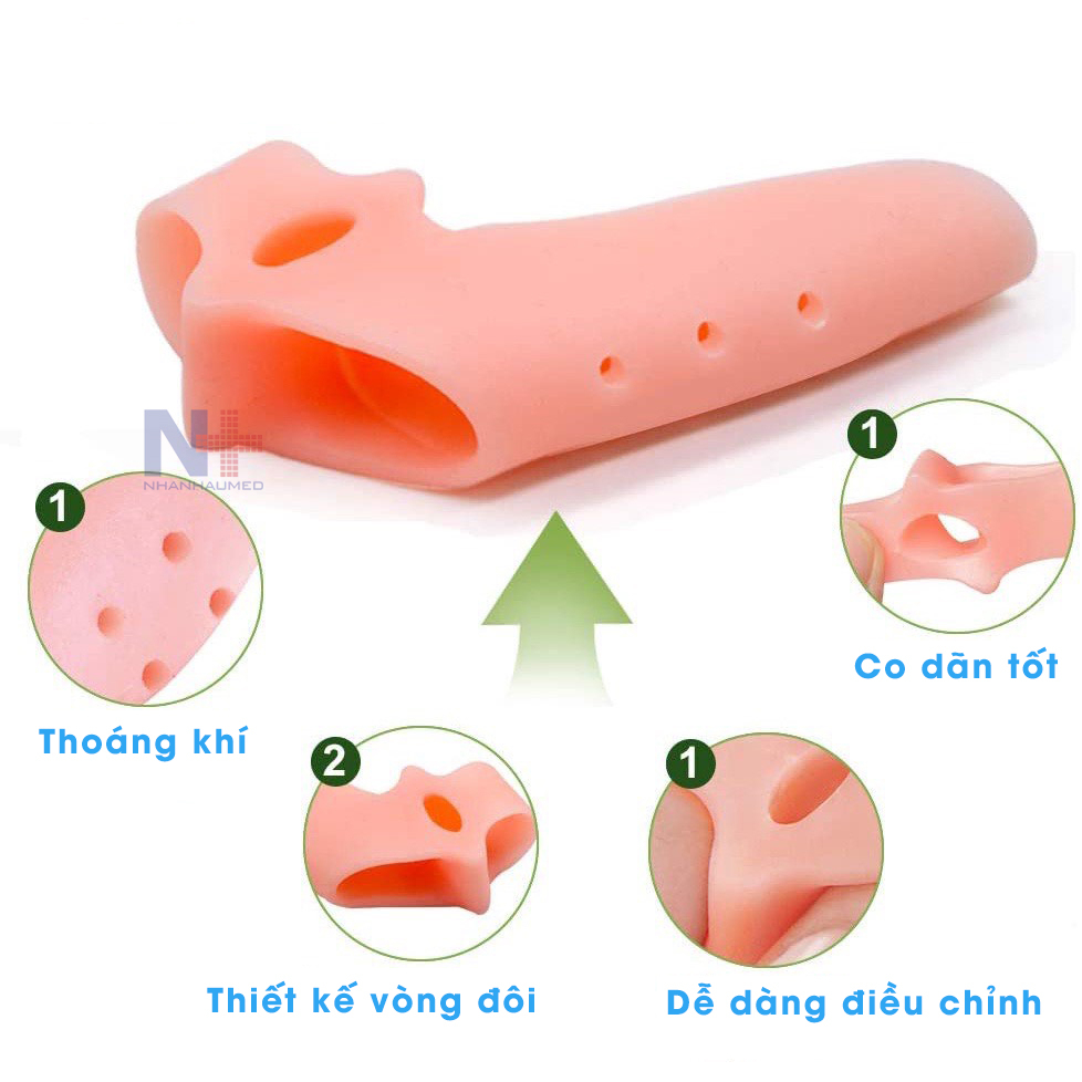 Dụng Cụ Tách Ngón Chân Cái Bằng Silicon, Tách Ngón Chân Cái Silicon