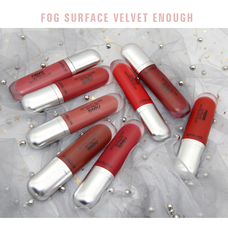 Son kem Novo 08 chính hãng siêu mềm mịn môi không khô môi