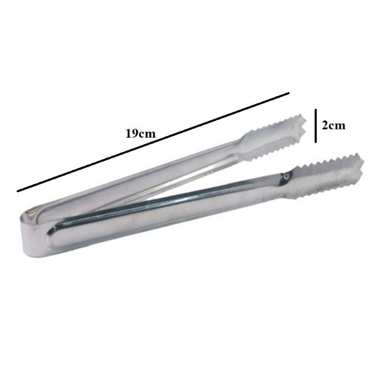 Kẹp gắp trái cây, đá Inox 19cm