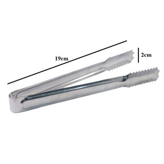Kẹp gắp trái cây, đá Inox 19cm