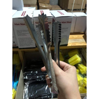 Kẹp gắp trái cây, đá Inox 19cm