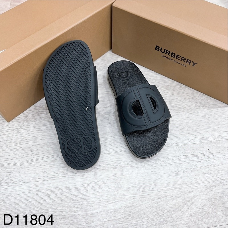 Dép Thêu Chữ  CD Trên Quai Siêu Đẹp - Dép Di-or Nam Đế Khâu Cực Xịn