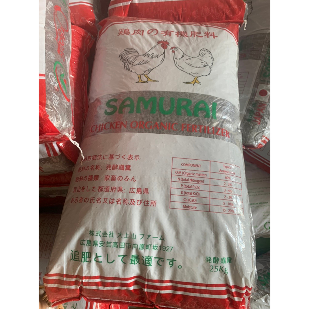 Phân Gà Hữu cơ bao 25kg- Nhật Bản