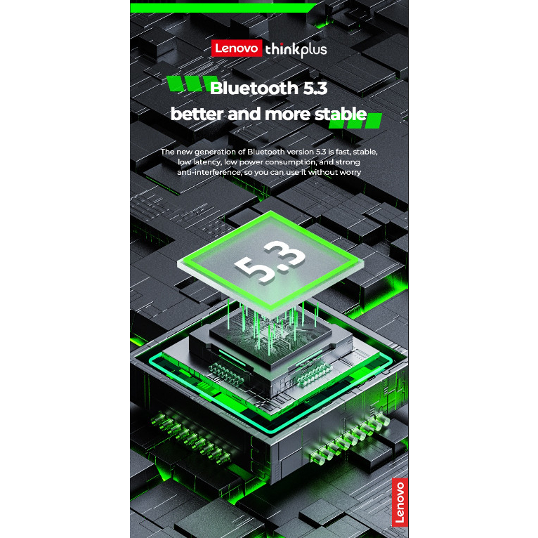 Tai Nghe Bluetooth Lenovo XT81 - Tai Nghe Không Dây Chơi Game Độ Trễ Thấp - Bluetooth 5.3 - Có Micro Đàm Thoại