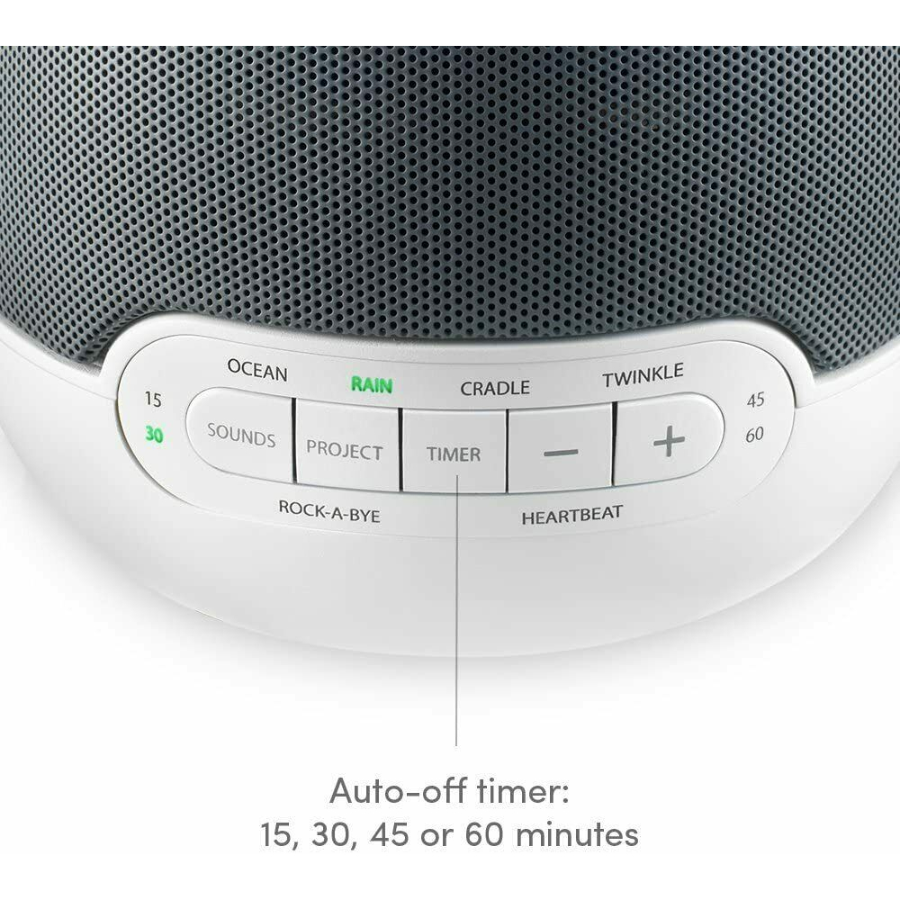 Máy ru ngủ kèm máy chiếu ánh sáng Homedics MYB-S305C - Hàng chính hãng