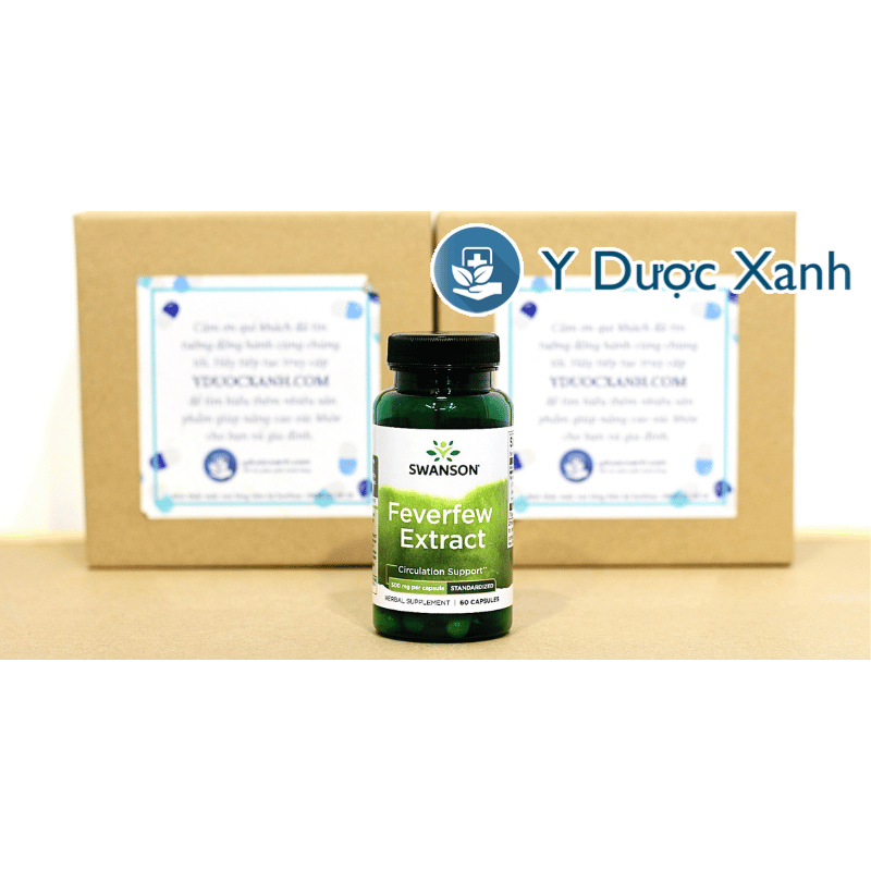 SWANSON FEVERFEW EXTRACT, 60 viên, Hỗ trợ lưu thông máu và tuần hoàn não