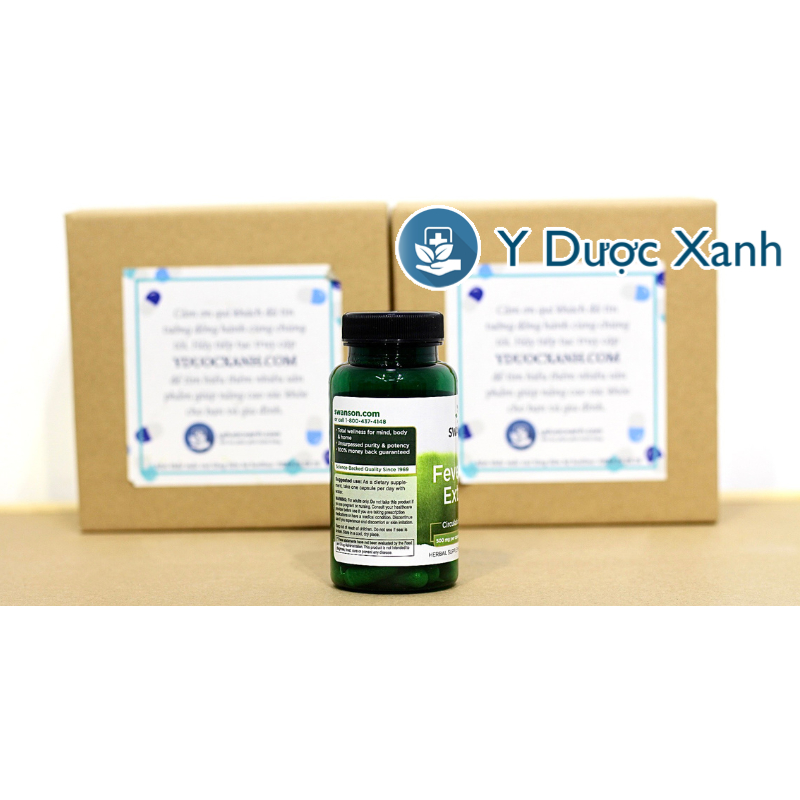SWANSON FEVERFEW EXTRACT, 60 viên, Hỗ trợ lưu thông máu và tuần hoàn não