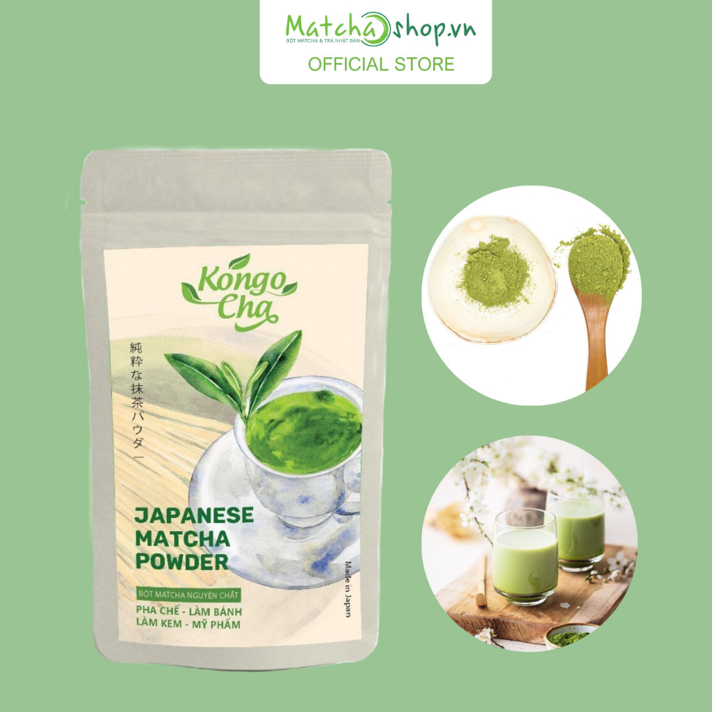 Bột Trà Xanh Matcha Kongocha Nhật Bản 20G-50G-100G