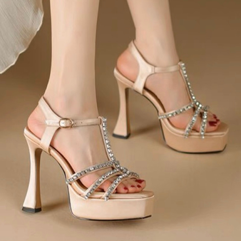 ORDER 🌱 Giày dây đá mảnh đế đúp gót  12cm 34-39 * ảnh thật